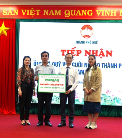 Xi Măng Đồng Lâm Chung Tay Ủng Hộ Quỹ “Vì Người Nghèo” Thành Phố Huế Năm 2025