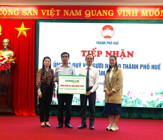 Xi Măng Đồng Lâm Chung Tay Ủng Hộ Quỹ “Vì Người Nghèo” Thành Phố Huế Năm 2025