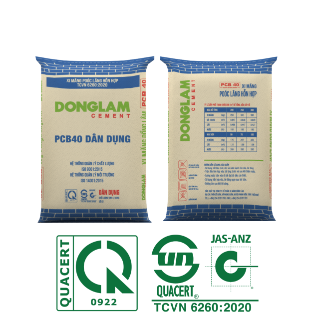 Xi măng Đồng Lâm PCB40 Dân Dụng