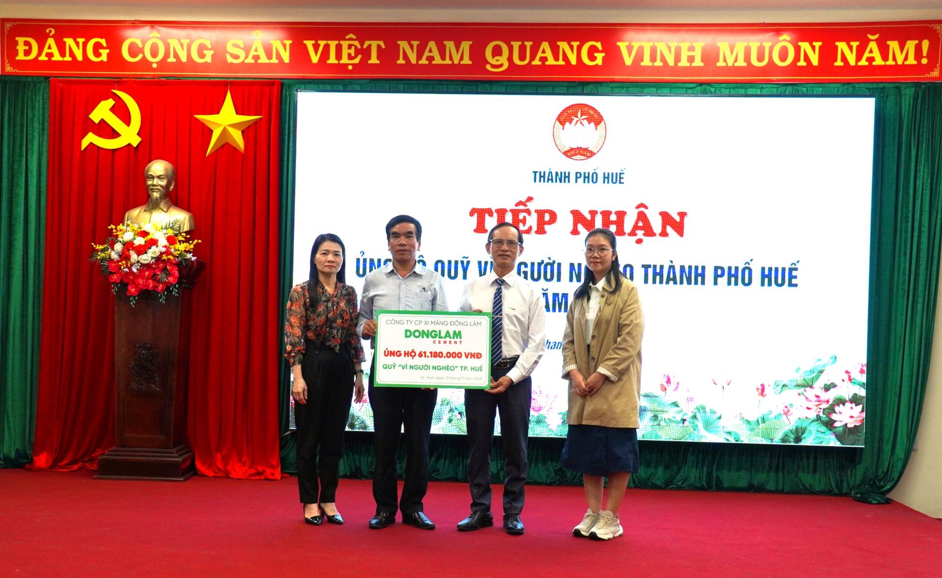 Xi Măng Đồng Lâm Chung Tay Ủng Hộ Quỹ “Vì Người Nghèo” Thành Phố Huế Năm 2025